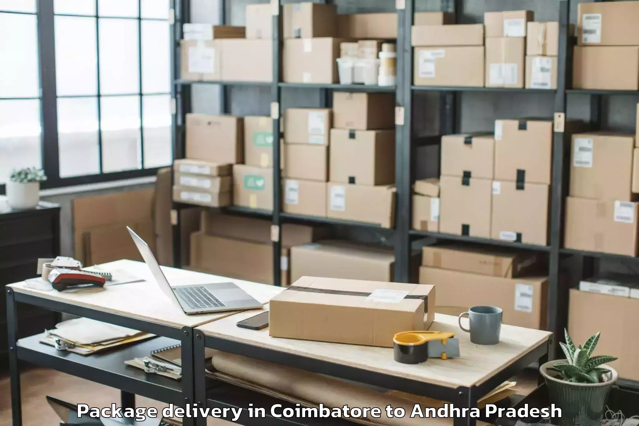 Trusted Coimbatore to Nidamanur Package Delivery